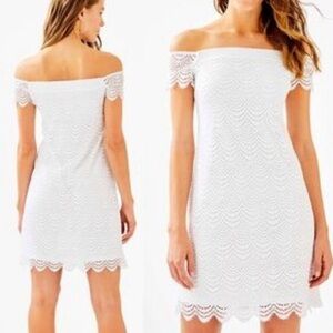 Lilly Pulitzer Jade Off the Shoulder Dress Size M